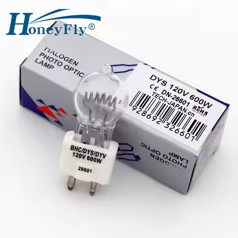 HoneyFly Projector Halogen Lamp DYS 120V 600W GZ9.5 Halogen BHC DVY Stage Movie Spotlight Bulb for 3
