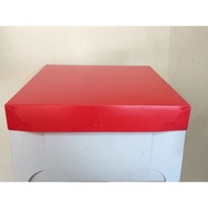 Cake Box 9x9x5 (Red Top/white bottom)