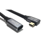 25cm 【L型 Gen2(10Gbps) PD compatible 100W/5A fast charge 】USB Type C Cable USB-C & USB-C Cable Male-F