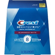 Fullbox Crest 3d white Glamorous teeth whitening strips - Instant teeth whitening for sensitive teet