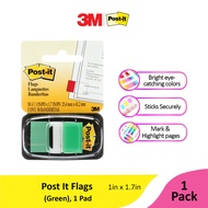 3M Post-It Flags, 1X1.7IN, 50FL/PD, 36/CV 680-3 Green [MP6803]