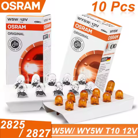 OSRAM T10 2827 2825 W5W WY5W 12V 5W W2.1x9.5d Original Standard Amber Interior Turn Signal Light Car