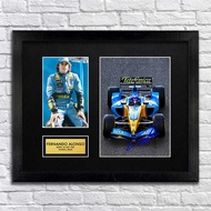 【SG Stock】 Fernando Alonso Renault F1 Collectible Reprinted Signed Autograph Formula One Poster Art 