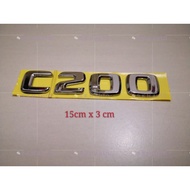 c 200 Emblem chrome Mercedes /c 200 car logo / car accessories
