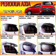 PERODUA AXIA REAR TURNK SPOILER (OE LOOK,IMPUL,MDL,SE,CROSS,MG,DRIVE68) SPOILER FOR AXIA SKIRT LIP CAR BODYKIT