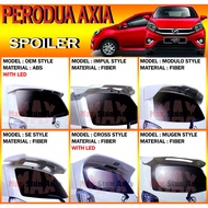 PERODUA AXIA REAR TURNK SPOILER (OE LOOK,IMPUL,MDL,SE,CROSS,MG,DRIVE68) SPOILER FOR AXIA SKIRT LIP C