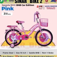Sepeda Keranjang Anak Perempuan Bnb Car Edition Ukuran 18 Inch