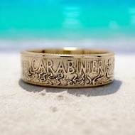 意大利硬幣戒指 200 里拉 1987 年男士硬幣戒指 女士硬幣戒指