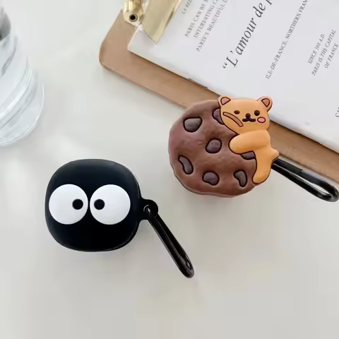 For Baseus WM02 earphone Case,Cute Cartoon bear/briquettes Silicone wireless bluetooth headset Cover