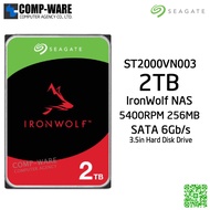 Seagate 2TB IronWolf NAS SATA 6Gb/s 5400RPM 256MB Cache 3.5-Inch Internal Hard Drive - ST2000VN003 - 3Y Warranty