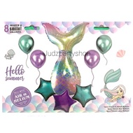 Mermaid Tail Foil Balloons set 8in1 party balloons set
