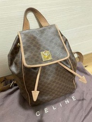 Celine Macadam Triomphe Backpack Celine中古棕花背包