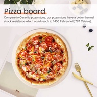 12Inch Ceramic Pizza Stone Pizza Baking Stone/ Pan Perfect for Grill and Oven - Thermal Resistant an