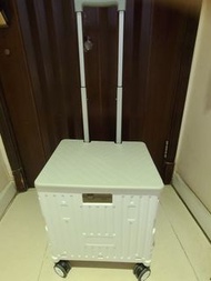 白色摺疊式拉桿購物車 Shopping folded cart / trolley