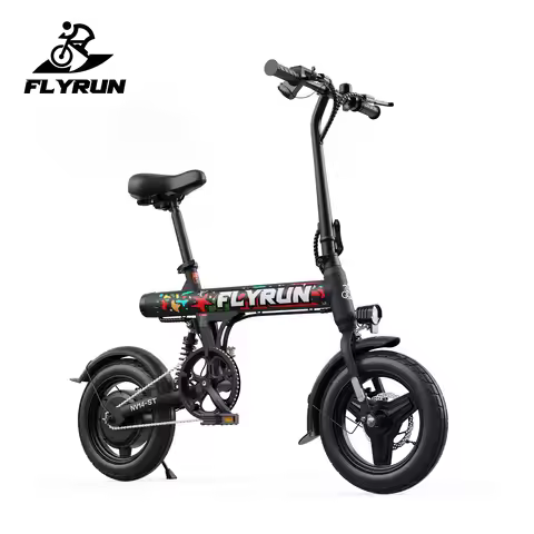 FLYRUN NV14-ST Adult Electric Bike, 500W Peak Power Electric Road Bike, 36V 7.8Ah Battery, 14 Inch T