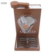 Dilwe Foldable Pour Over Coffee Machine 300ml Book Shaped Drip Brewer with 7 Holes Design and 400W S
