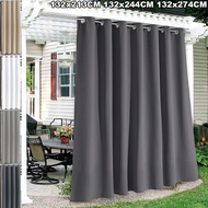 Large Patio Waterproof Outdoor Curtains Eyelet Sun Blocking Garden Thermal Insulated Thick Curtains Gazebo Pergola Window Drapes