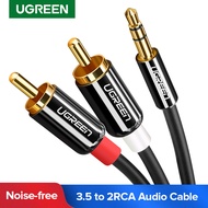 UGREEN RCA Cable HiFi Stereo 2RCA to 3.5mm Audio Cable AUX RCA Jack 3.5 Splitter for Amplifiers Audio Home Theater Cable RCA