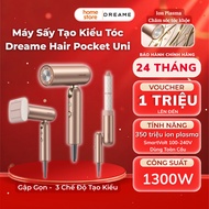 Dreame Hair Pocket Uni Hair Styling Dryer | 350 Million Plasma Ions to Protect Hair | Multipurpose -