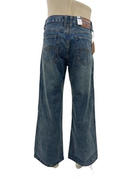 Nodeny jeans กางเกงยีนส์ขากระบอกใหญ่ผู้ชาย HR-Hirock jeans no.473 Size 26-36 ผ้ายีนส์ฟอกสีสนิมน้ำเงิ