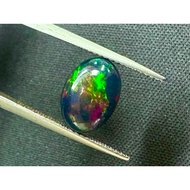 Black opal 1.91 Carat oval shape Size 11.5x8.2x4.4 Mm. Natural Gem 1 1.91cts 11.5x8.2x4.4mm 100