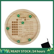 Dice Game Tray Wooden Classic Dice Game with Tray Dice Dish Family Game Exciting Games for Adults Ki