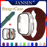 dây đeo + kính cường lực cho apple watch series 8 7 SE2 6 5 45mm 41mm 44mm 40mm Dây đeo bảo vệ màn h