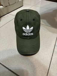 Adidas 三葉草 鴨舌帽 老帽 軍綠 古著