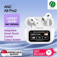 🔥Sg Stock🔥ANC Earphones A9 / A15 Pro Wireless Bluetooth Earbuds LCD Touch Screen + ENC Microphone