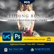 [PS+LR] 1200+ Wedding Preset Bundle | Lightroom Preset Pc + Mac + Free Gift