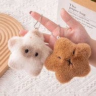 keychain plush cute keychain New Capibara Star Squeak Plush Pendant Cute Buddhist Capybara Creative 