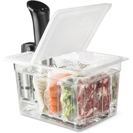 EVERIE Sous Vide Container 12 Quart EVC-12 with Collapsible Hinged Lid Compatible with Anova or AN50