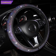 LOVETOUCH Colorful Sparkling Car Rhinestones Steering Wheel Cover With Crystal Diamond Car Interior 
