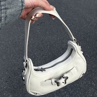 Trendy Baddie Baguette Bag｜Star-Buckle Underarm Bag｜PU Leather Multi-Way Shoulder Bag