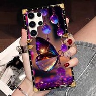 1 ชิ้น เคสโทรศัพท์แฟชั่นกันกระแทกลายผีเสื้อสีม่วง เหมาะสำหรับ Samsung S26 Ultra/S26/S26 Plus, 17 Pro