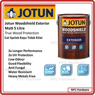 Jotun Woodshield Exterior Matt 5 Litre True Wood Protection (Cat Syelek Kayu Tak Kilat)