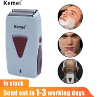 Kemei 3383ที่มีประสิทธิภาพแบบชาร์จเครื่องโกนหนวดไฟฟ้าผมเคราตอไม้ใบหน้าไฟฟ้ามีดโกนสำหรับผู้ชายหัวโล้น