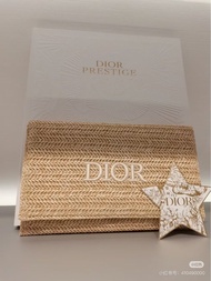 Dior 草織化妝包贈品包改造袋，附送珍珠鏈