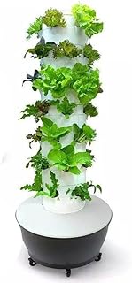 6 Floor 36 Pods Garden Hydroponic Growing System, Hydroponics Tower, Aeroponics Grow Kit with Hydrating Pump, Adapter, Aquaponics Planting System, for Herbs, Fruits and Vegetables