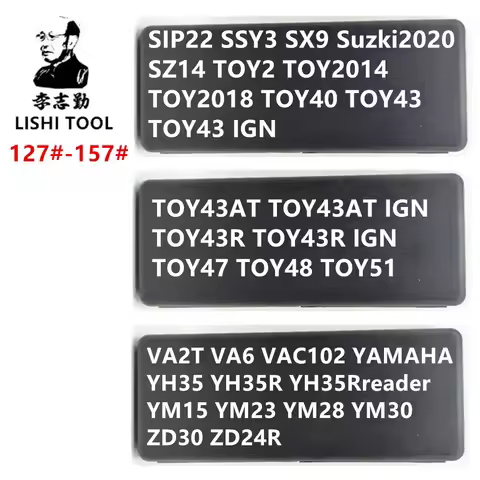 New Lishi 127-157# SIP22 SSY3 SX9 Suzki2020 SZ14 TOY2 TOY2014 TOY43 TOY43AT TOY43R TOY43R IGN VA2T V