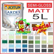 5L Jotun Paint Gardex Premium ( SEMI-GLOSS / MATT ) Cat Minyak / Cat Besi / Cat Kayu / Cat Kilat Jot