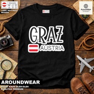 T-SHIRT BY AUSTRIA 10 WEAR COUNTRYTAG ASAL AUSTRIA COTTON 30S SOUVENIR PREMIUM GIFT