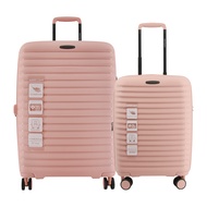 Hush Puppies HP69-4033 Expandable Double Wheels Hardcase Luggage 20" + 24" - Black / Green / Mint / Pink  / Purple