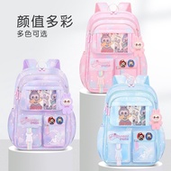[Ready Stock] Labubu Girl Refrigerator Open Door Schoolbag Primary School Students Grade 5-6 Large C