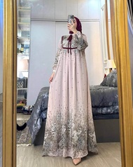 carisa set hijab gamis set hijab terbaru kekinian 2025 busana muslim mewah lebaranbahan rayon diamo