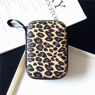 Cute Panther Pattern Portable Travel Bag Data Cable Packing Box Bluetooth Headphone Bag Mini Zipper Bag for SD TF Cards