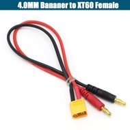 Battery Charger Cable 4.0mm Banana Male Connector To XT60 14AWG Silicone Cable 20CM For RC Lipo Batt