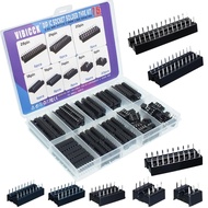 75pcs Soket IC DIP Jenis Solder Kit Pelbagai Jenis Penyesuai Jarak Pin 2.54mm 6 8 14 16 18 24 28 Pin