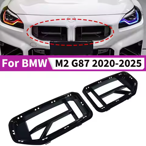 Racing Grills for BMW M2 G87 2020-2025 Front Grille Splitter Spoiler Air Vent Cover CS Style Externa