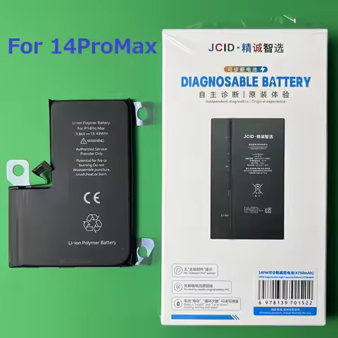 1PCS/2PCS/5PCS JCID High Capacity Diagnostable Replacement Battery For iphone 12 13 14 Pro Max No Po